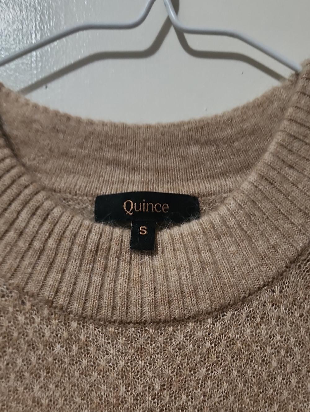 Light Brown Pointelle Sweater - Picture 3 of 4